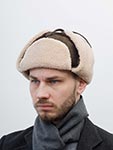 Шапка STETSON арт. 9297302 BOMBER CAP CALF SPLIT (коричневый)